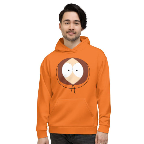 Orange top hooded sweatshirt