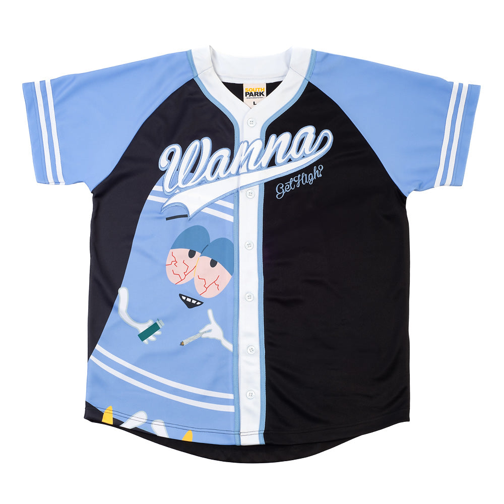 South Park Towelie Wanna Get High 420 Baseball Jersey South Park Shop UK