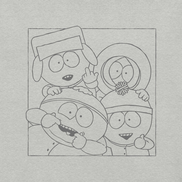 South Park Boys Outline Unisex T-Shirt Athletic Heather