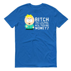 South Park Butters Make Real Money Adult Short Sleeve T-Shirt