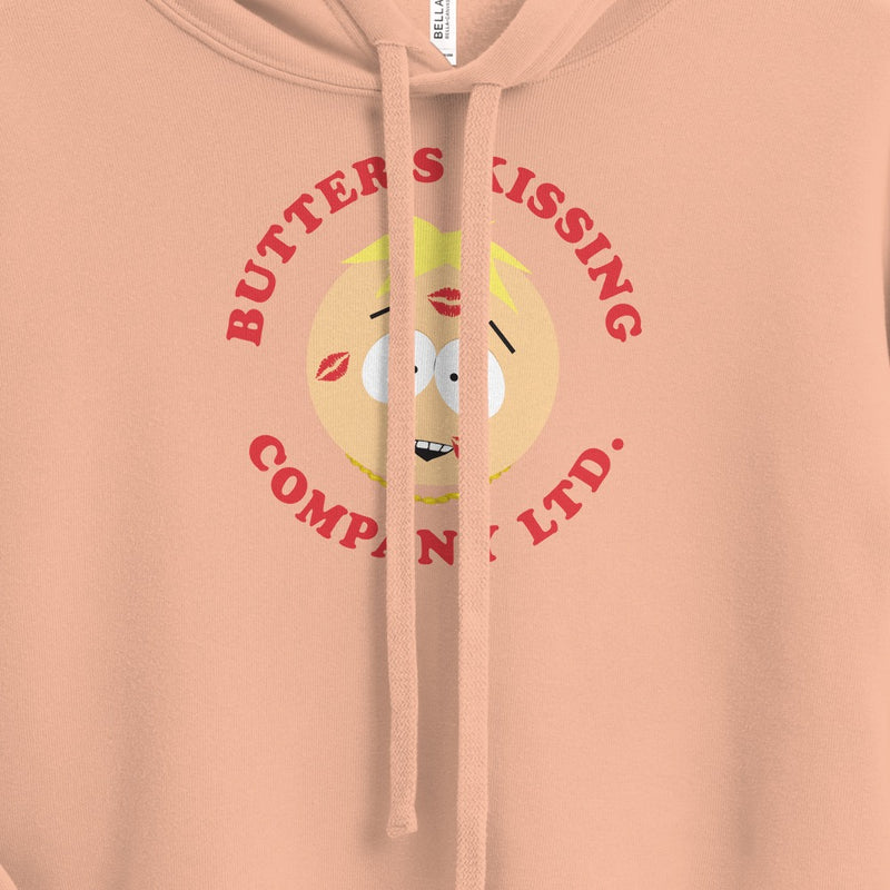 South Park Butter's Kissing Company Women's Fleece Crop Hooded Sweatshirt