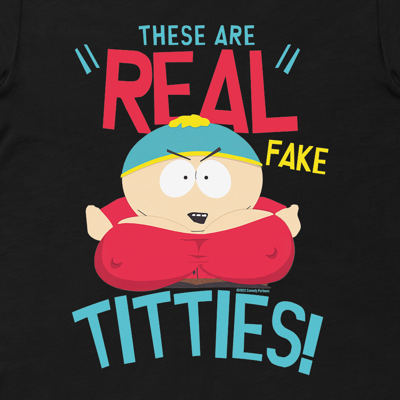 South Park Cartman Real Fake Unisex Crew Neck T-Shirt