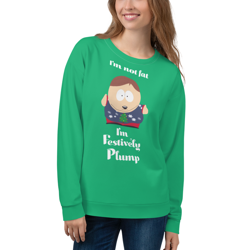 South Park Cartman Festively Plump Adult All-Over Print Sweatshirt
