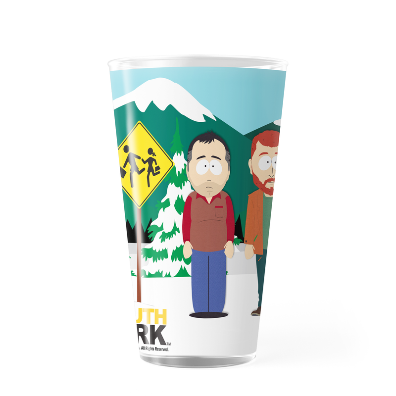 South Park Future Bus Stop Pint Glass