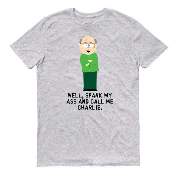 South Park Mr. Garrison Call Me Charlie Adult Short Sleeve T-Shirt
