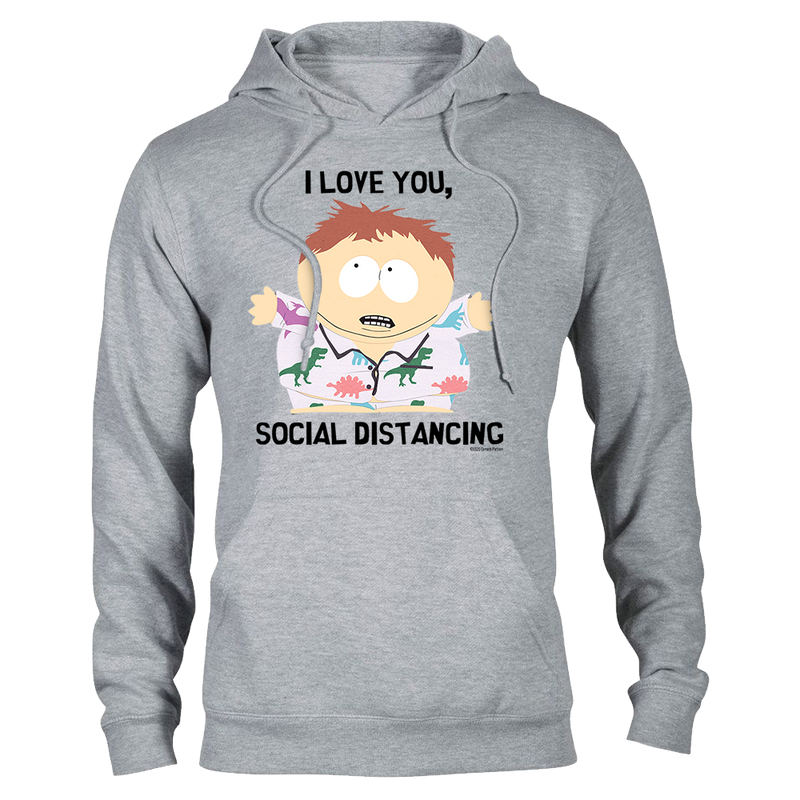 South Park I Love You Social Distancing Fleece Hooded Sweatshirt