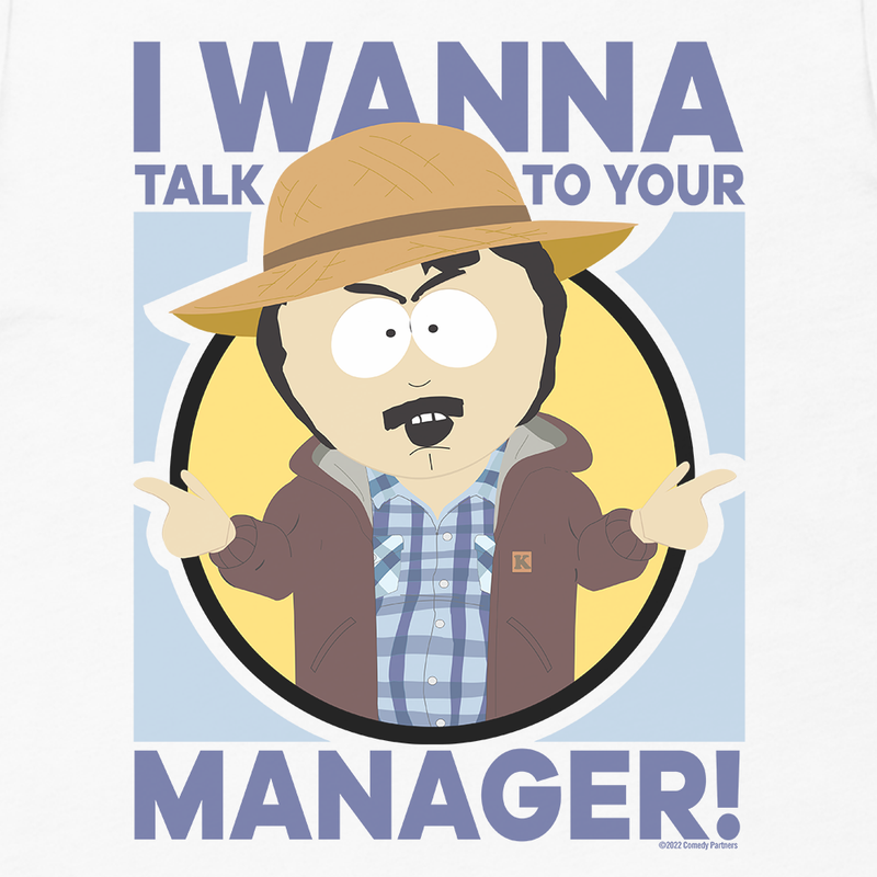 South Park Randy Talk to Your Manager Unisex Crew Neck T-Shirt