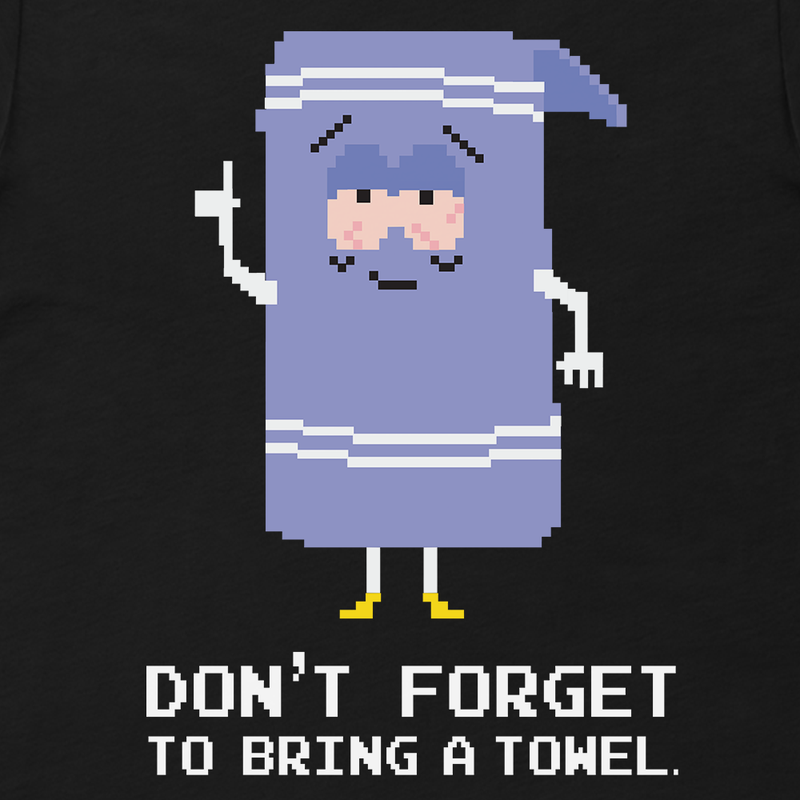 South Park 8-Bit Towelie Bring a Towel Adult Short Sleeve T-Shirt